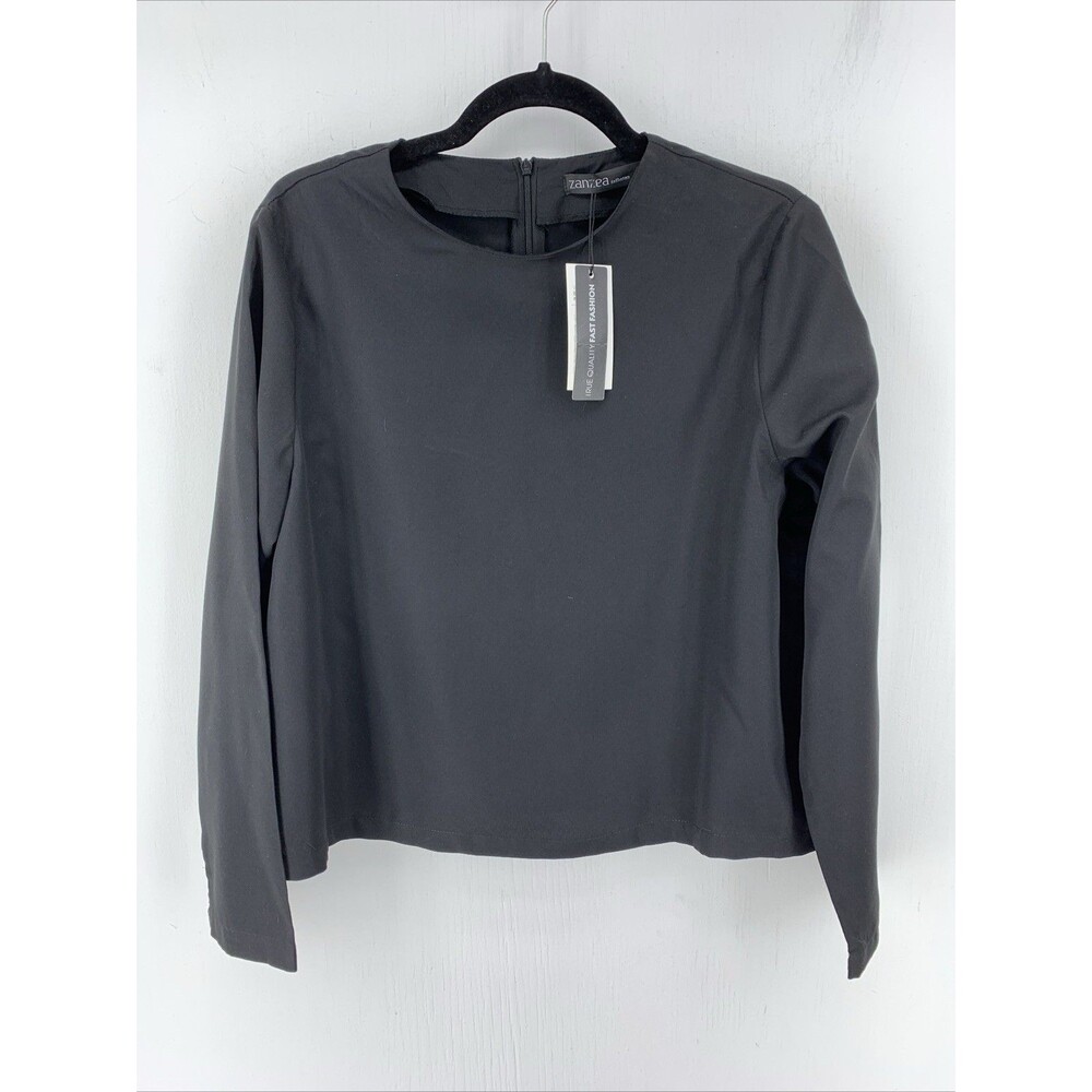 Zanzea Womens‎ 2XL Boxy Cropped Top Minimalist Lagenlook Classic Black Basic